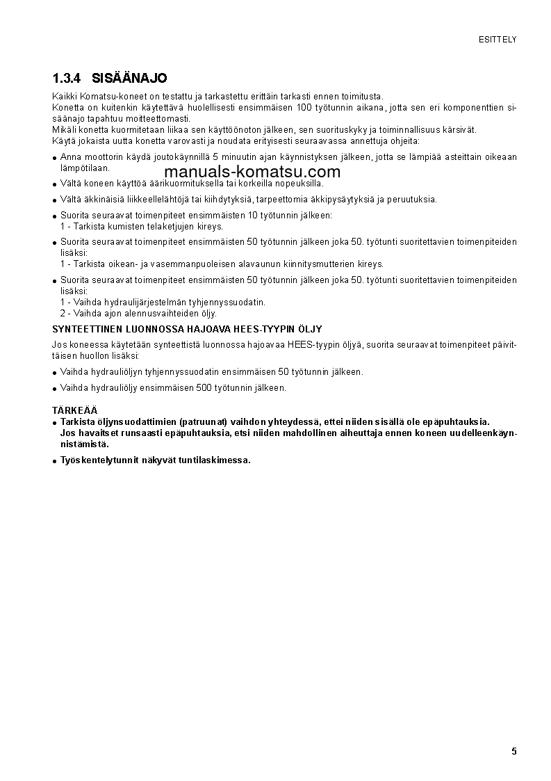 Protected: CK35-1(ITA) S/N F00003-F00054 Operation manual (Finnish)