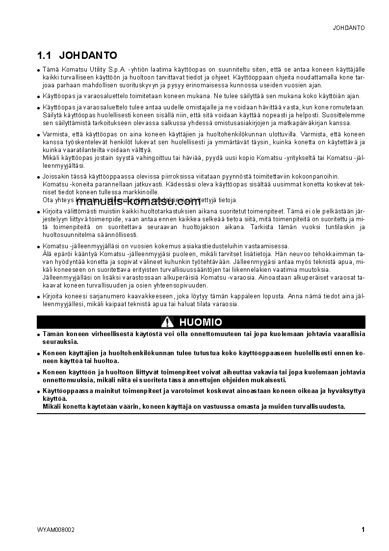 Protected: CK35-1(ITA) S/N F00055-F00072 Operation manual (Finnish)