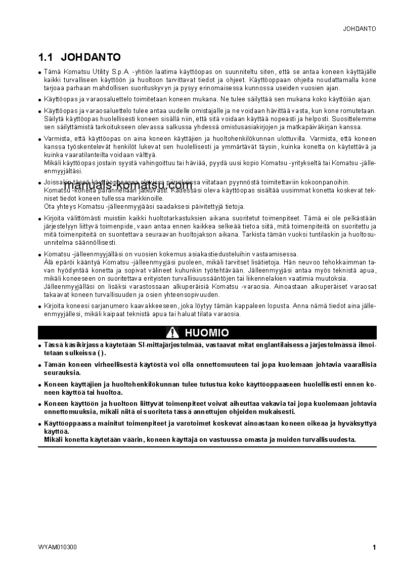 Protected: SK714-5(ITA)-/ S/N F04859-UP Operation manual (Finnish)