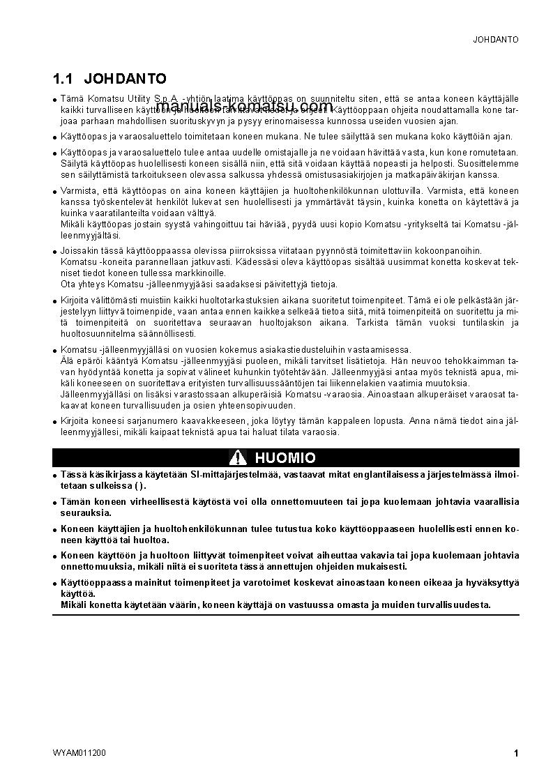 Protected: CK30-1(ITA) S/N F00211-UP Operation manual (Finnish)