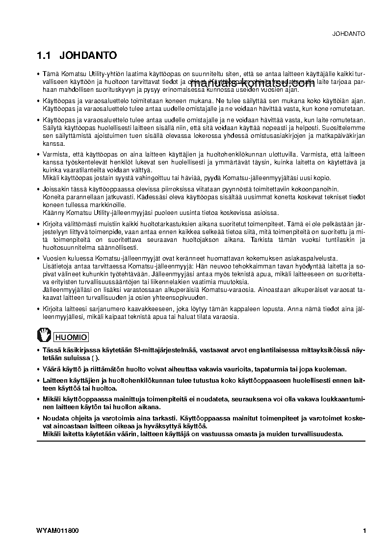 Protected: PC09-1(ITA) S/N 13959-UP Operation manual (Finnish)