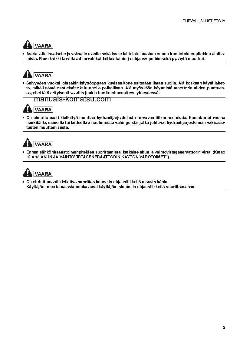 Protected: PC09-1(ITA) S/N 13959-UP Operation manual (Finnish)