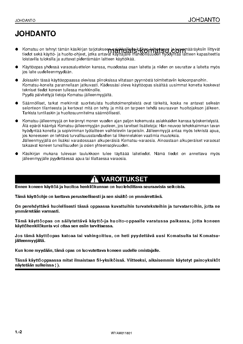 Protected: PC09-1(ITA) S/N 14754-UP Operation manual (Finnish)