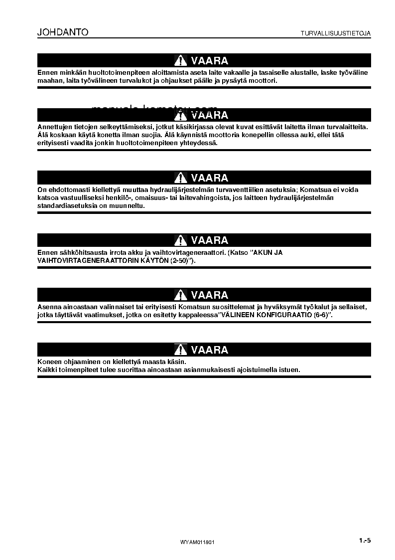 Protected: PC09-1(ITA) S/N 14754-UP Operation manual (Finnish)