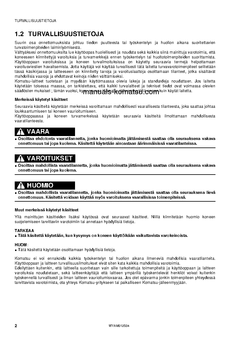 Protected: PC26MR-3(ITA) S/N F31129-UP Operation manual (Finnish)