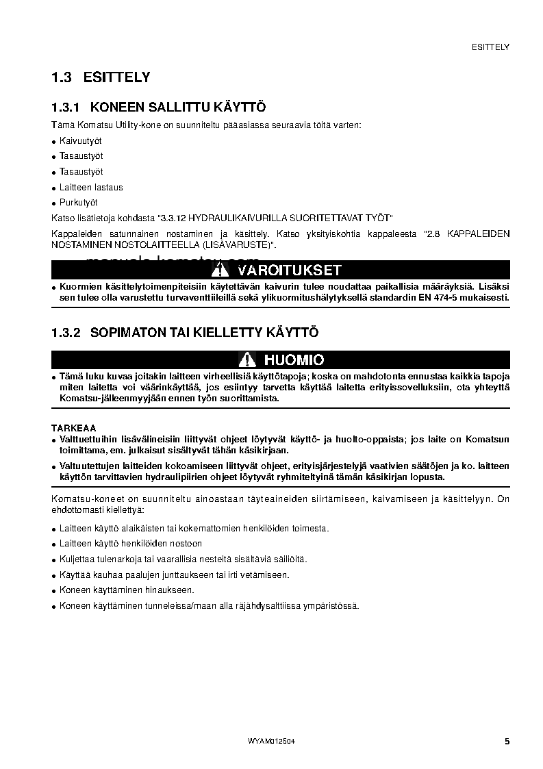 Protected: PC26MR-3(ITA) S/N F31129-UP Operation manual (Finnish)