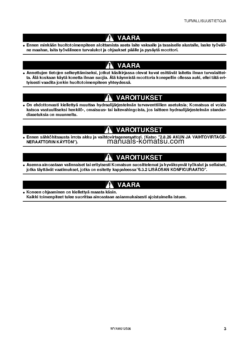 Protected: PC26MR-3(ITA) S/N F31560-UP Operation manual (Finnish)