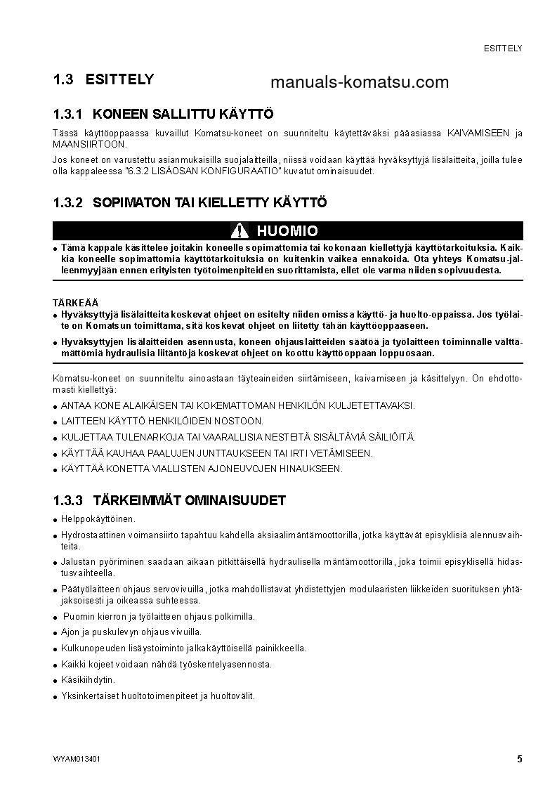 Protected: PC20MR-2(ITA) S/N F00447-UP Operation manual (Finnish)