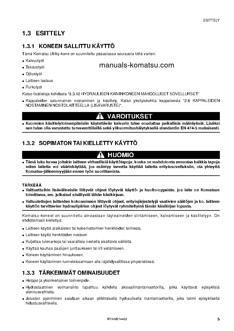 Protected: PC55MR-3(ITA) S/N F30561-UP Operation manual (Finnish)