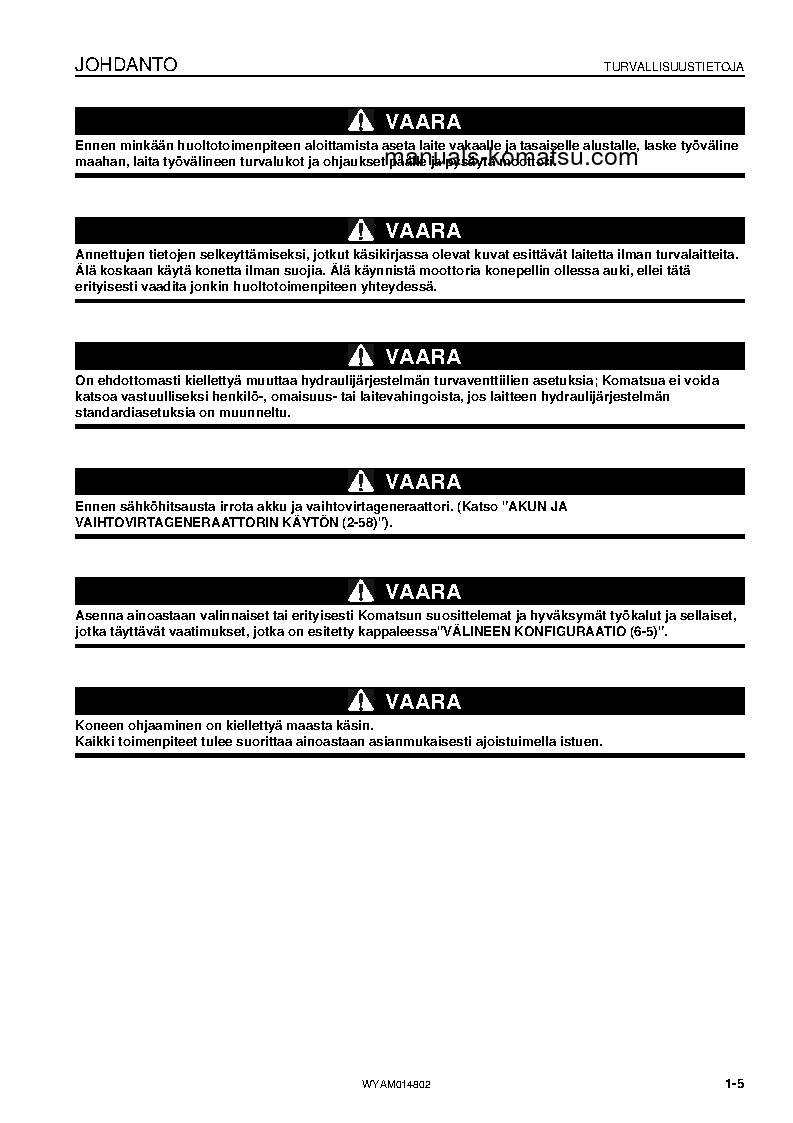 Protected: PC118MR-8(ITA) S/N F00183-UP Operation manual (Finnish)