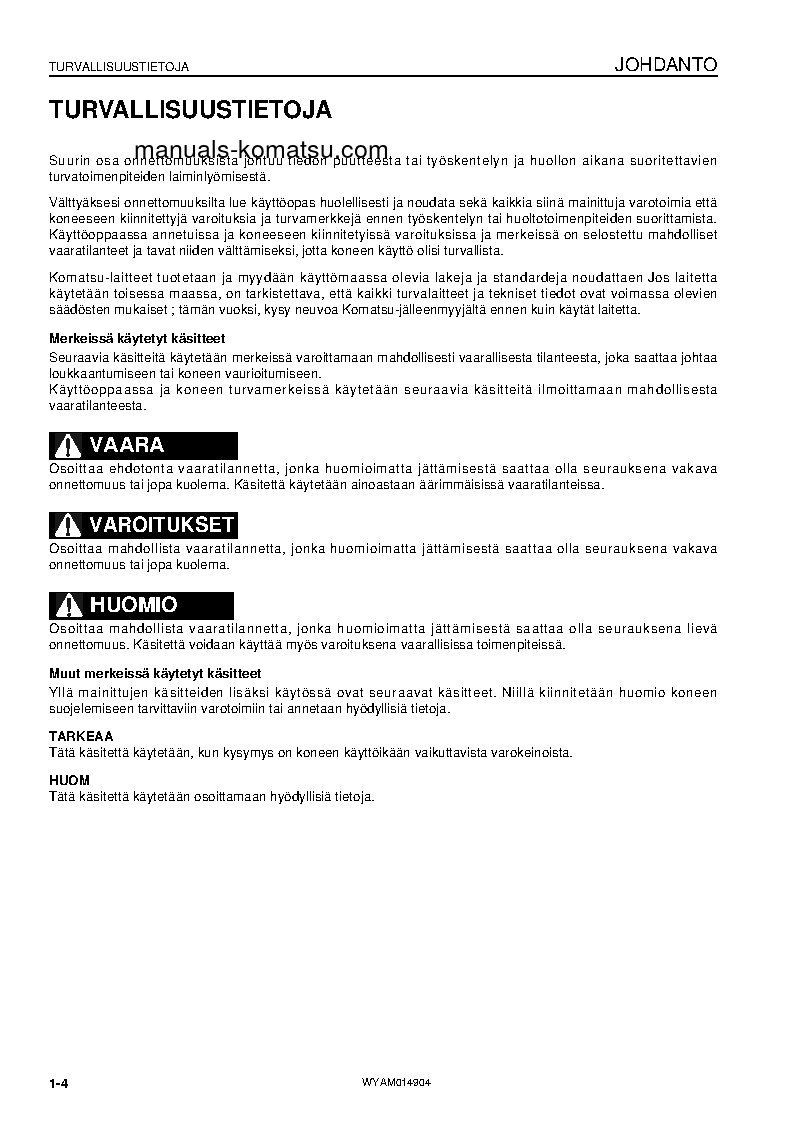Protected: PW118MR-8(ITA) S/N F00342-UP Operation manual (Finnish)