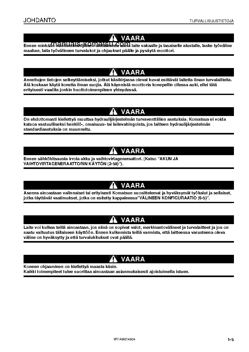 Protected: PW118MR-8(ITA) S/N F00342-UP Operation manual (Finnish)