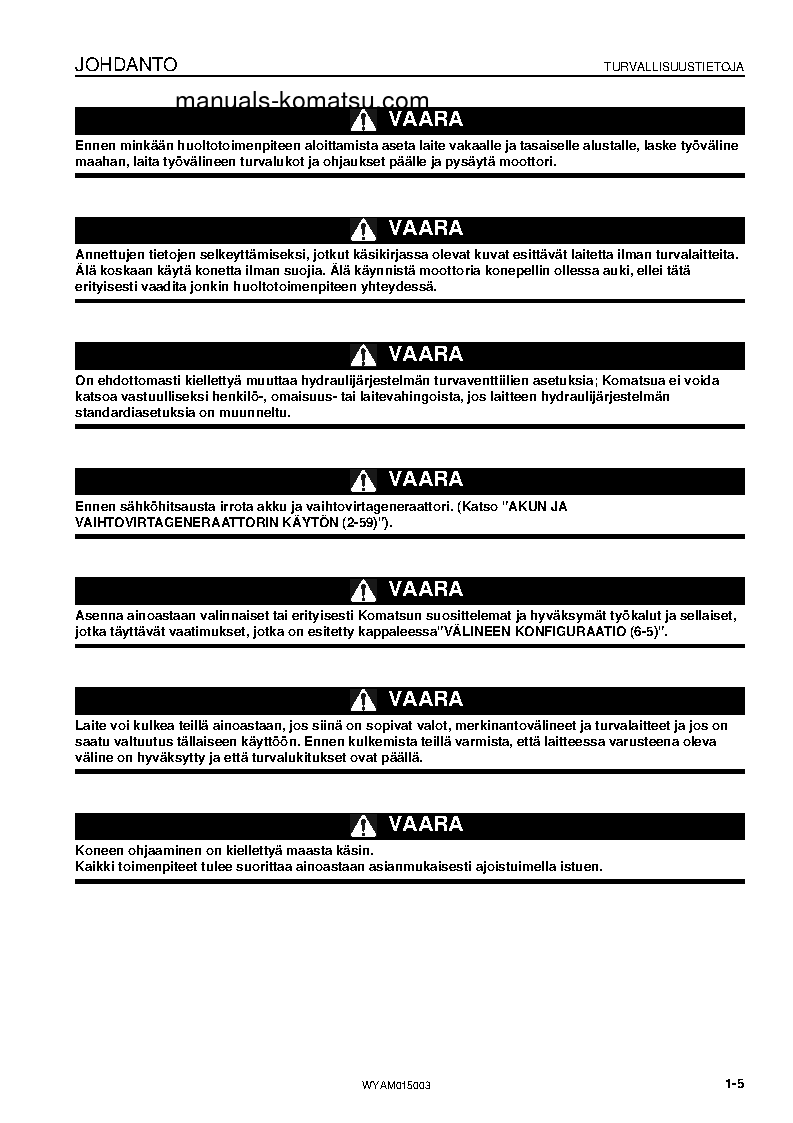 Protected: PW98MR-8(ITA) S/N F80281-UP Operation manual (Finnish)
