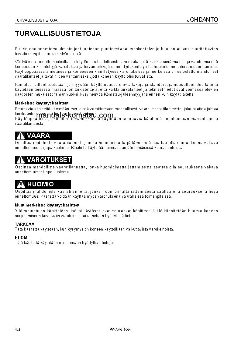 Protected: PW98MR-8(ITA) S/N F80356-UP Operation manual (Finnish)