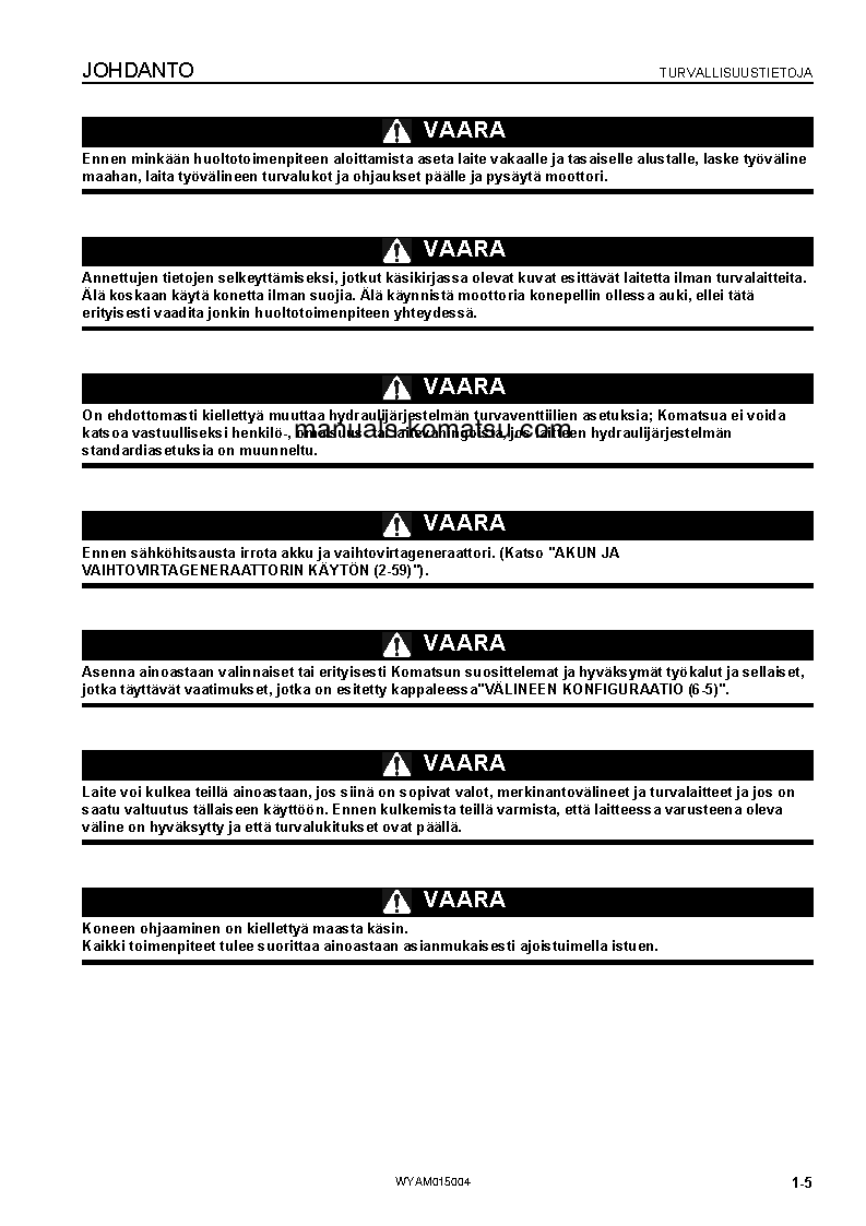 Protected: PW98MR-8(ITA) S/N F80356-UP Operation manual (Finnish)