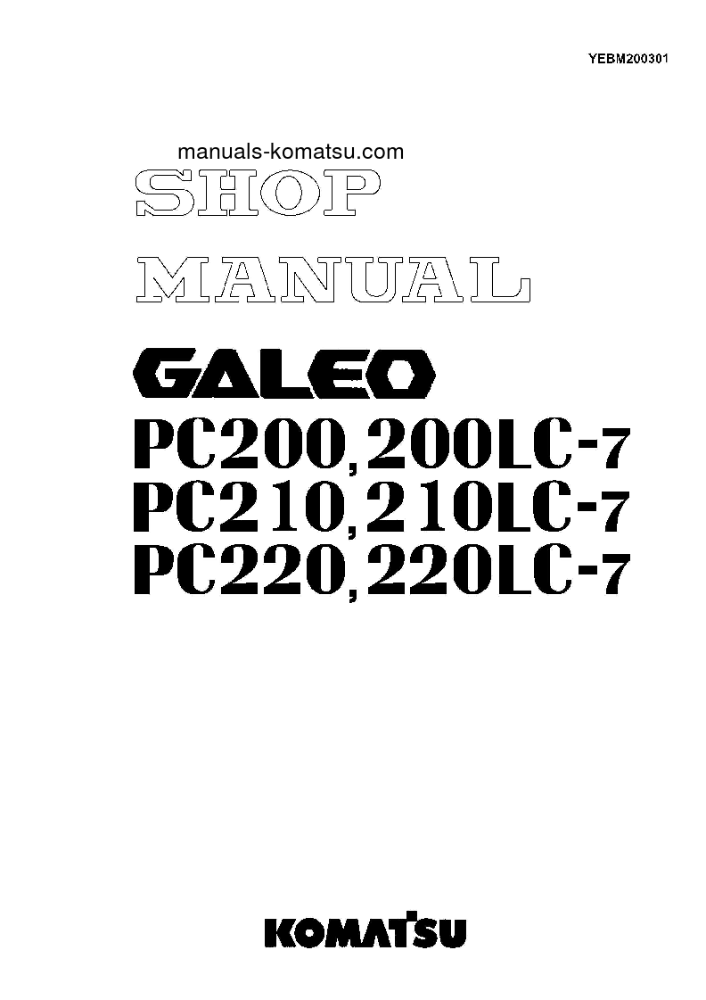 PC200-7(CHN)-SEGMENT-MONITOR S/N DBB0001-UP Shop (repair) manual (English)