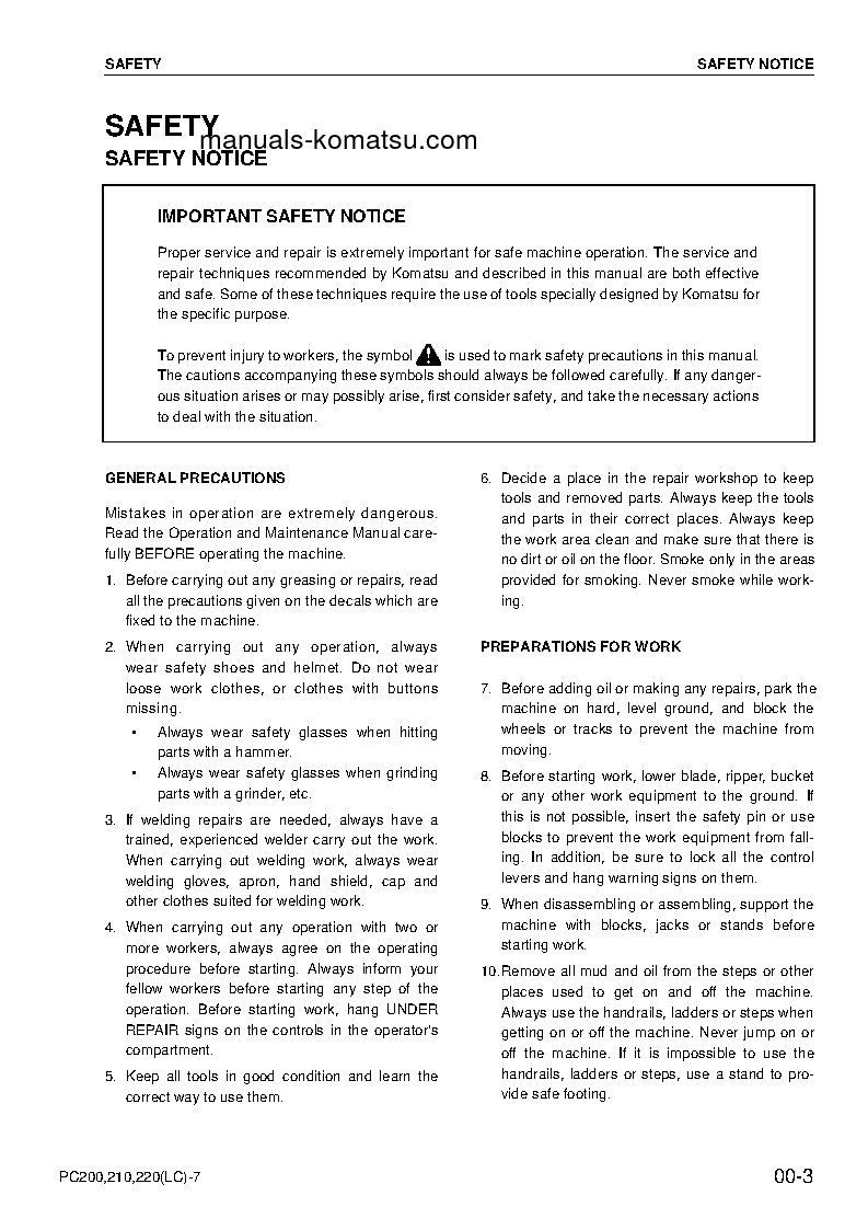 Protected: PC200-7(CHN)-SEGMENT-MONITOR S/N DBB0001-UP Shop (repair) manual (English)