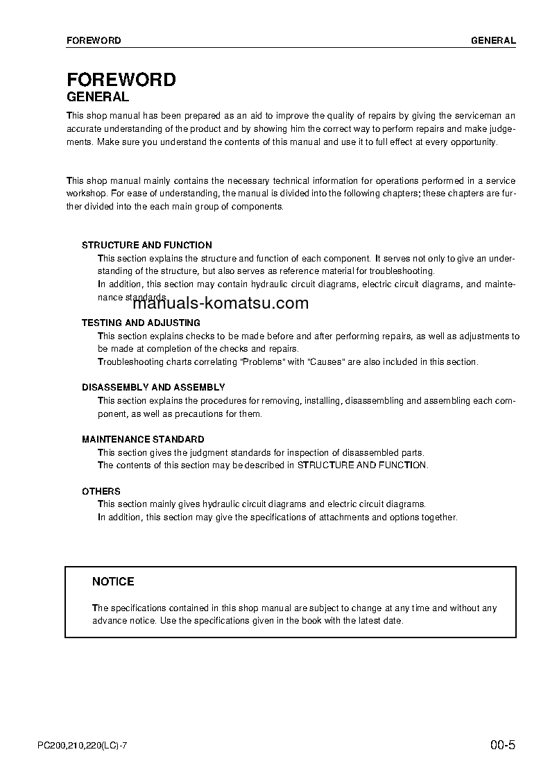 Protected: PC200-7(CHN)-SEGMENT-MONITOR S/N DBB0001-UP Shop (repair) manual (English)